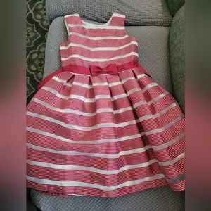 Worn 1 time.. Red striped girls dress size 10